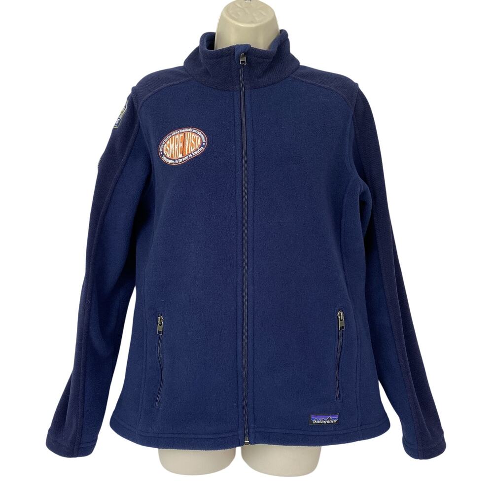 Patagonia Synchilla Fleece Jacket Womens Medium Full Zip OSM VISTA Team Blue